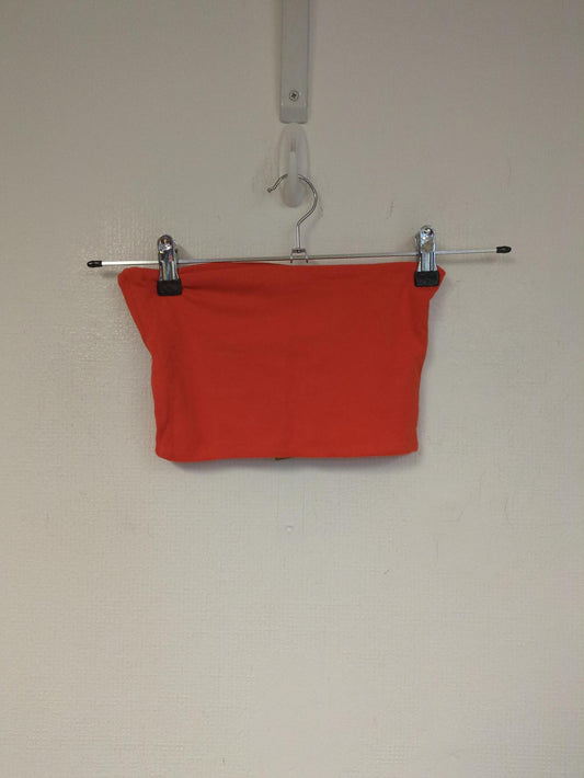Bright red basic bandeau, Topshop, Size 8, 10