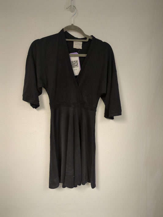 Black 3/4 length sleeve wrap over skater dress, Urban Outfitters, Size 8