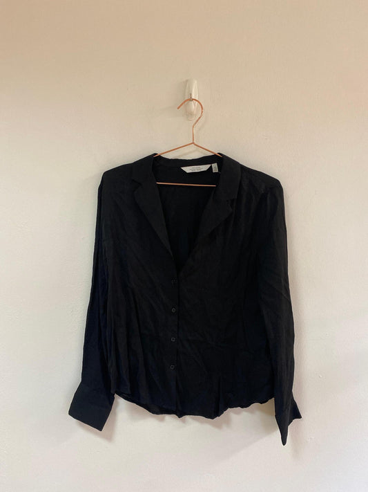 Black Patterned Shirt, & Other Stories, Size 10 - Damaged Item Sale