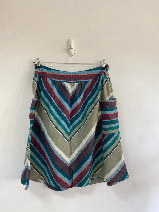 Geometric patterned knee length skirt, Seasalt, Size 12 - Damaged Item Sale