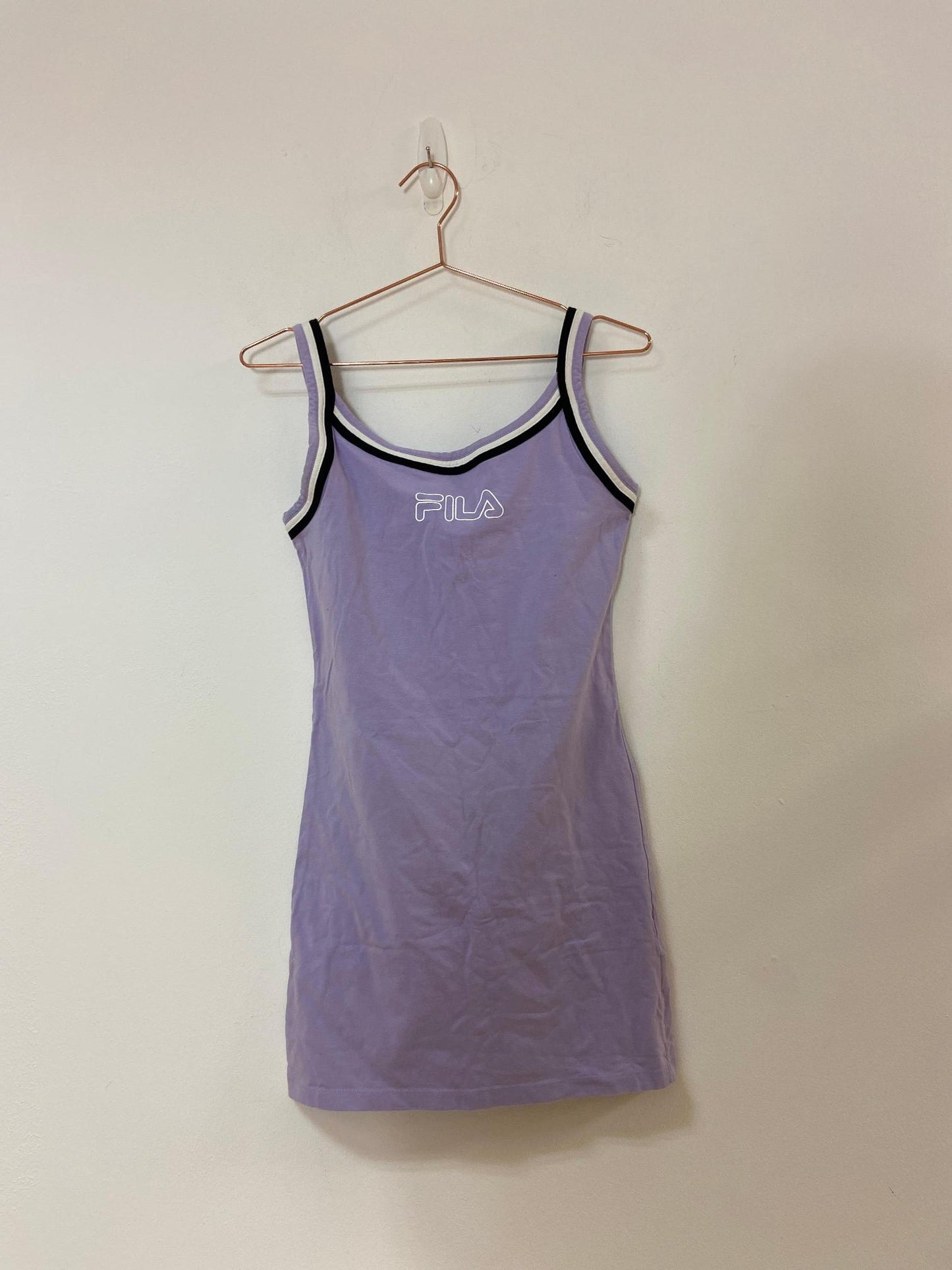 Light Purple Strappy Tennis Mini Dress, Fila, Size 10, 8 (Cotton, Elastane)