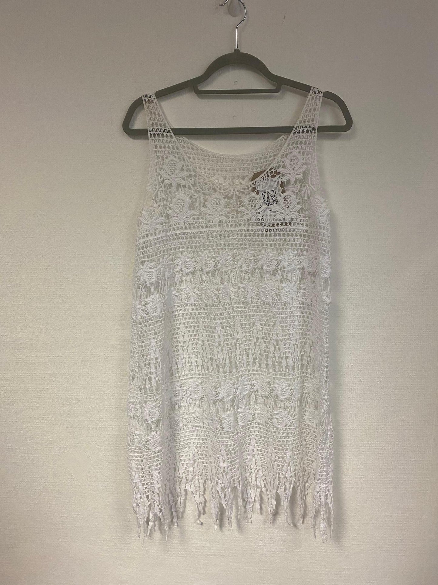 Crochet sheer cami mini dress size 10 - Damaged Item Sale