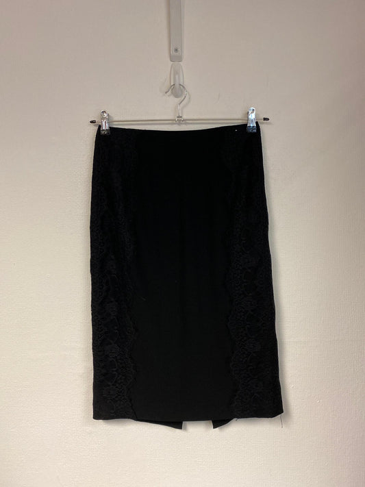 Black lace detail midi skirt, Hobbs, Size 10
