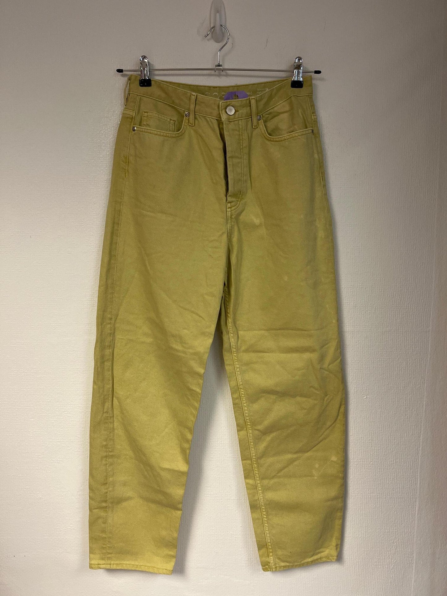 Yellow high rise jeans, size 8/10 - Damaged Item Sale