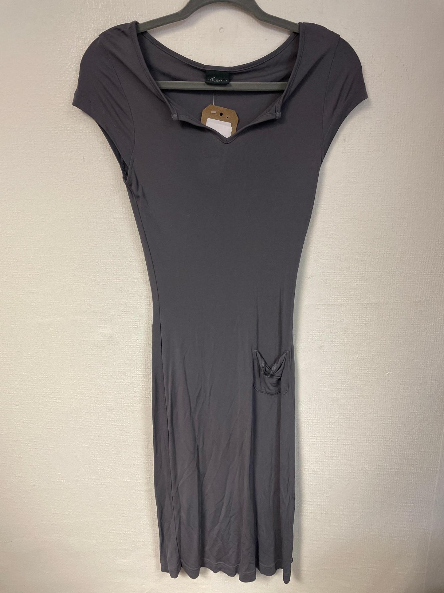 Purple mesh midi dress, size 6 - Damaged Item Sale