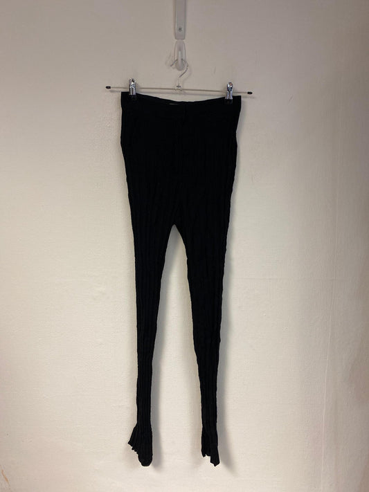 Black ribbed skinny tailored trousers, & Other Stories, Size 8