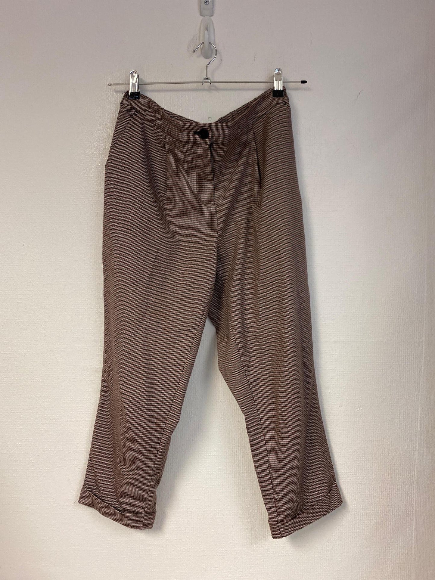 Khaki and red tailored cropped trousers, Next, size 10 - Damaged Item Sale