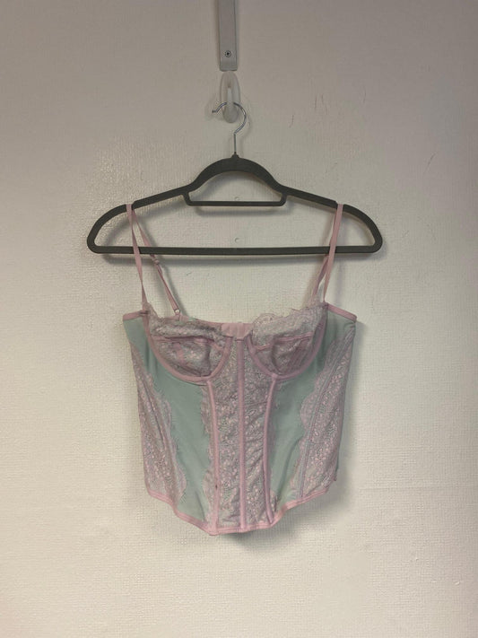 Pink & blue corset, Size 12 - Damaged Item Sale