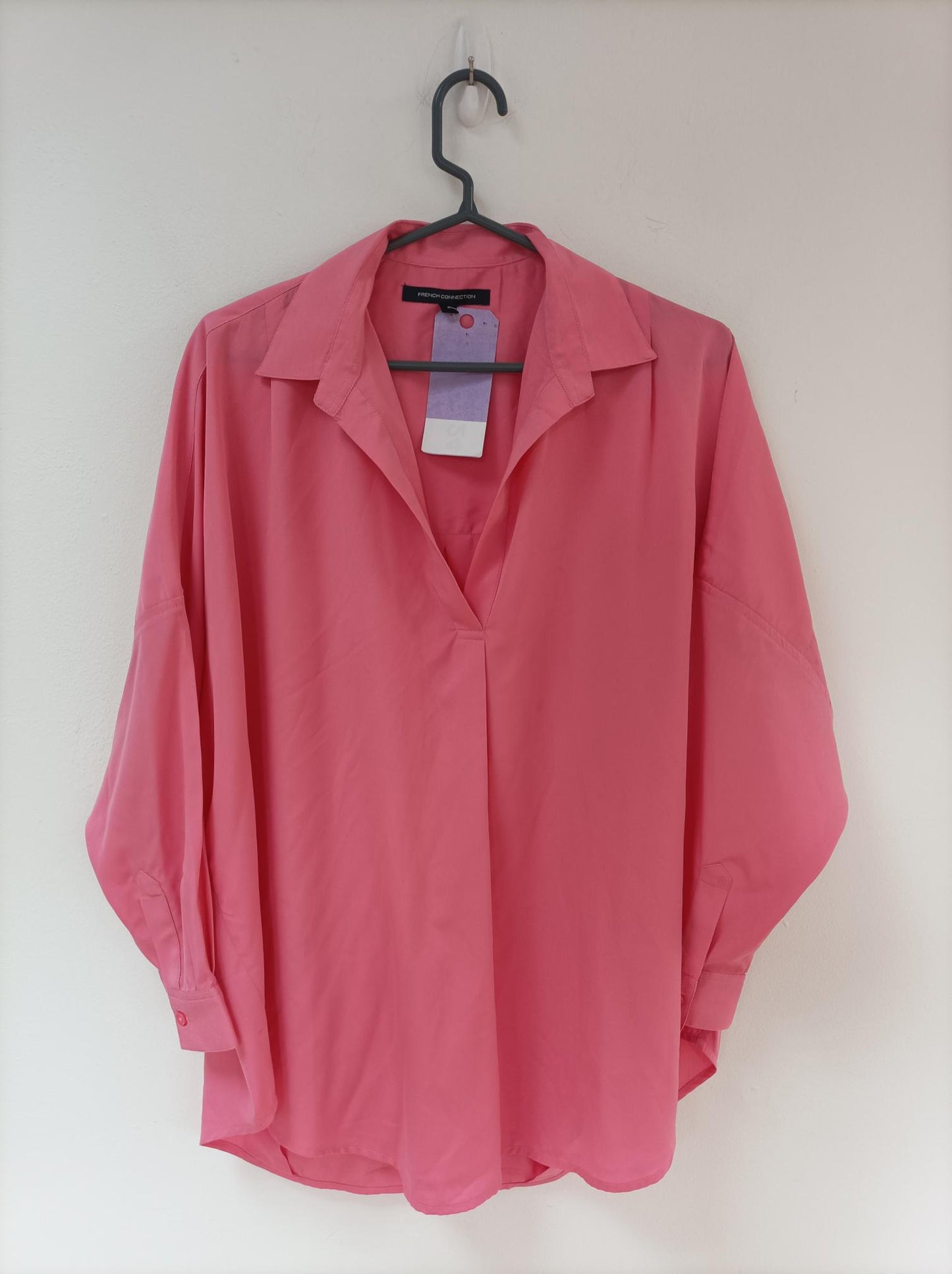 Bright pink blouse, French Connection, size 20/22 - Damaged Item Sale