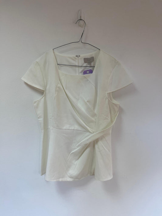 White cap sleeve blouse, Coast, size 16 - Damaged Item Sale