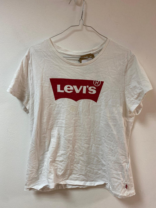 White Levi's Logo Tee, size 14 - Damaged Item Sale