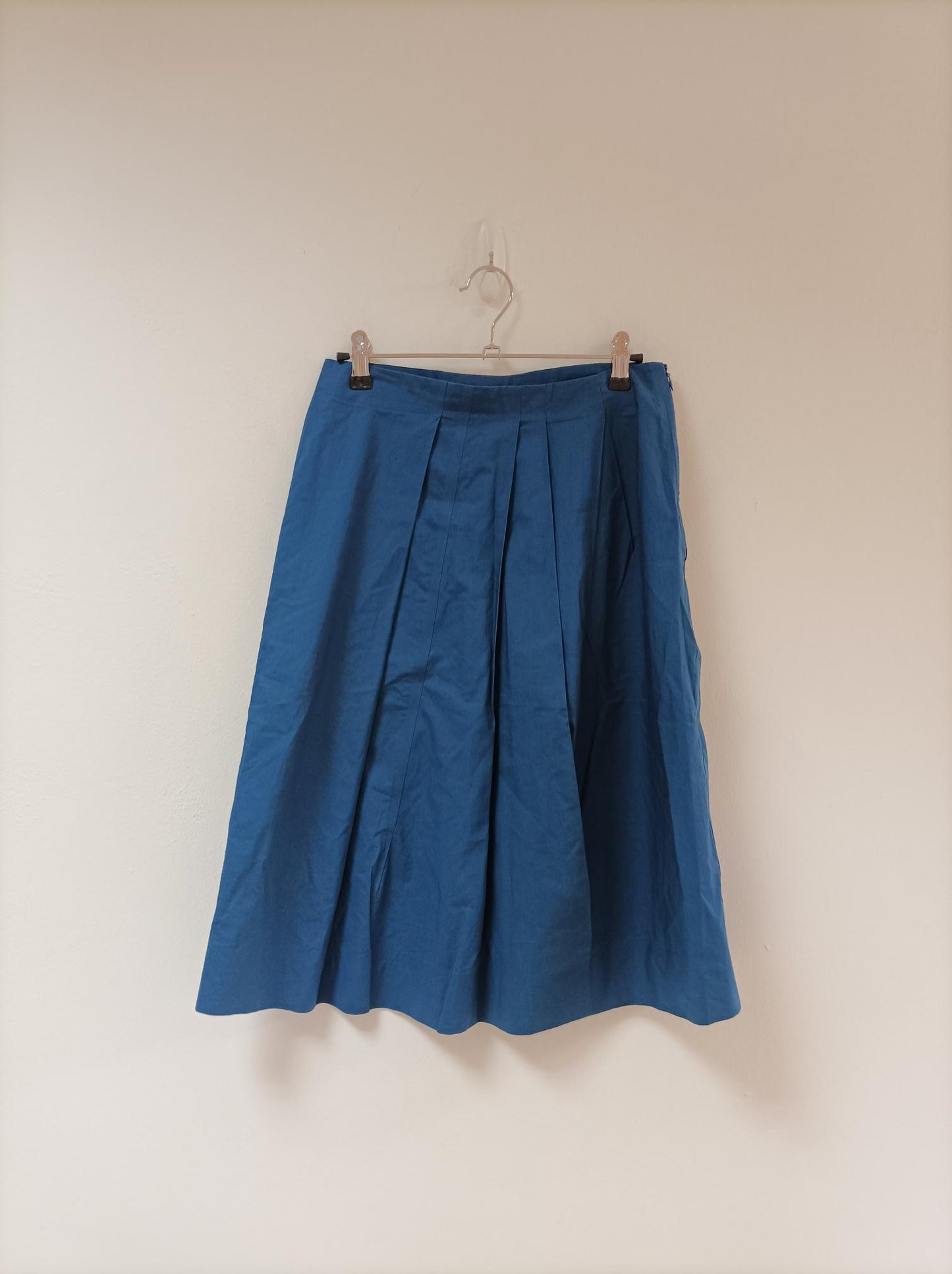 Blue Pleated Midi Skirt, Marni, Size 10 - Damaged Item Sale