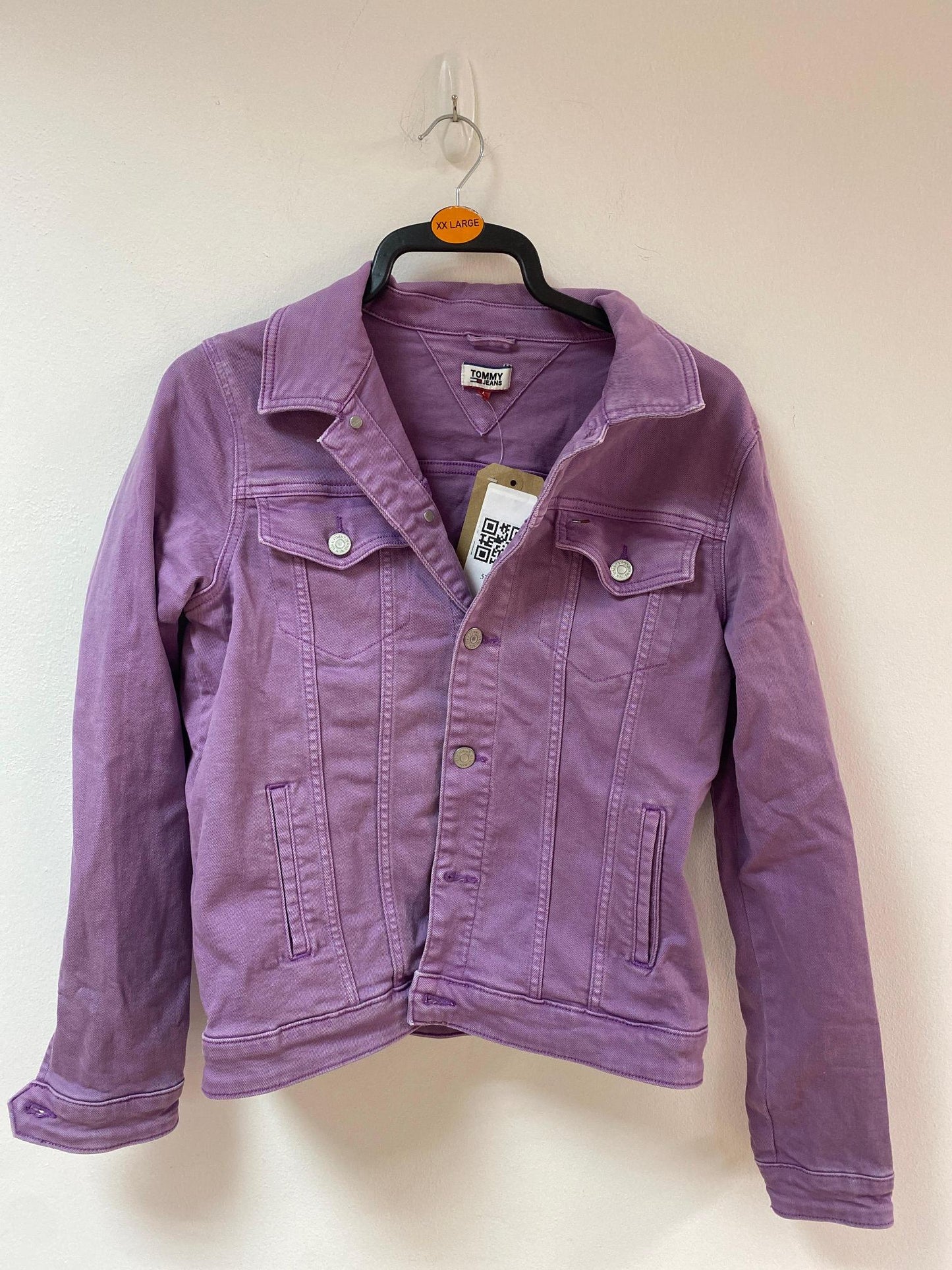 Purple Tommy Hilfiger denim jacket, size L