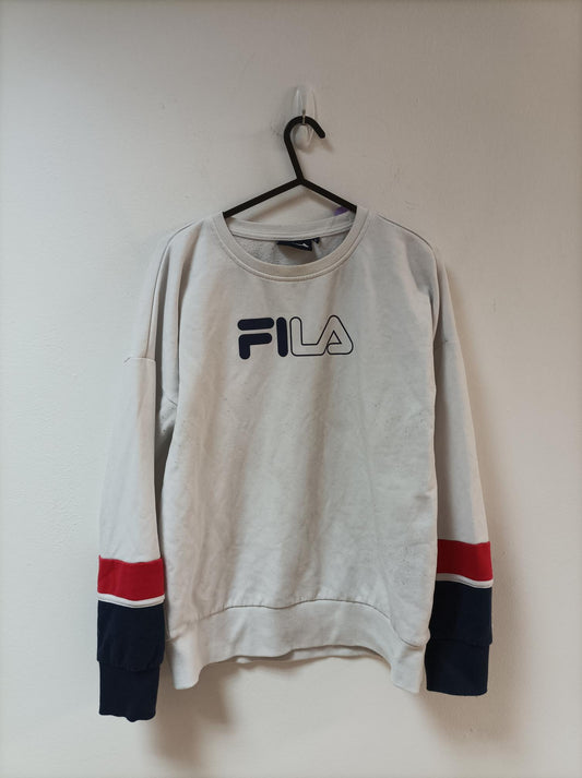 white branded sweatshirt, Fila, size S - Damaged Item Sale
