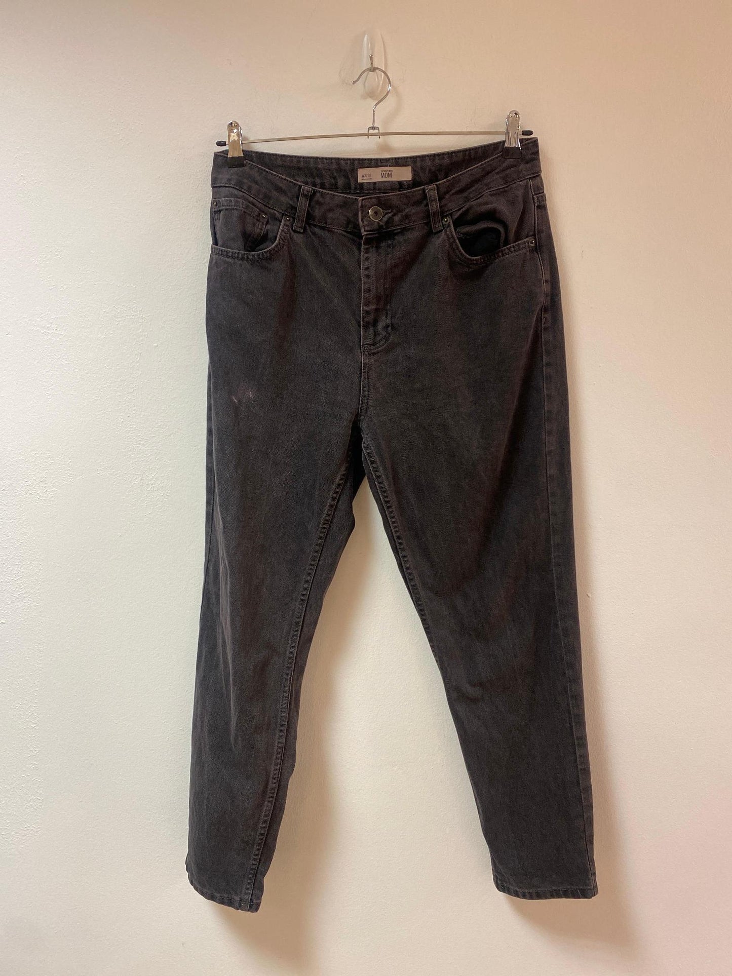 Black mom jeans, Topshop, size 14- Damaged Item Sale