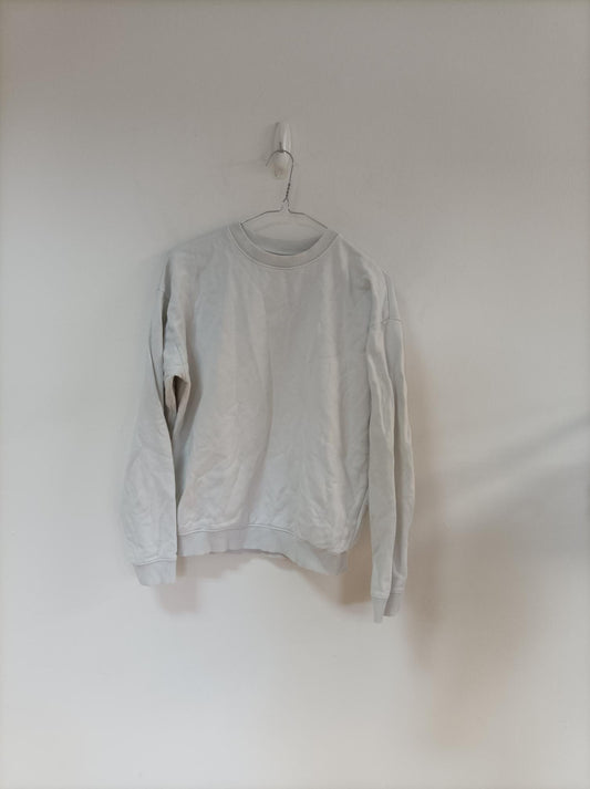 White crew neck sweatshirt, Teemil, Size 10 - Damaged Item Sale