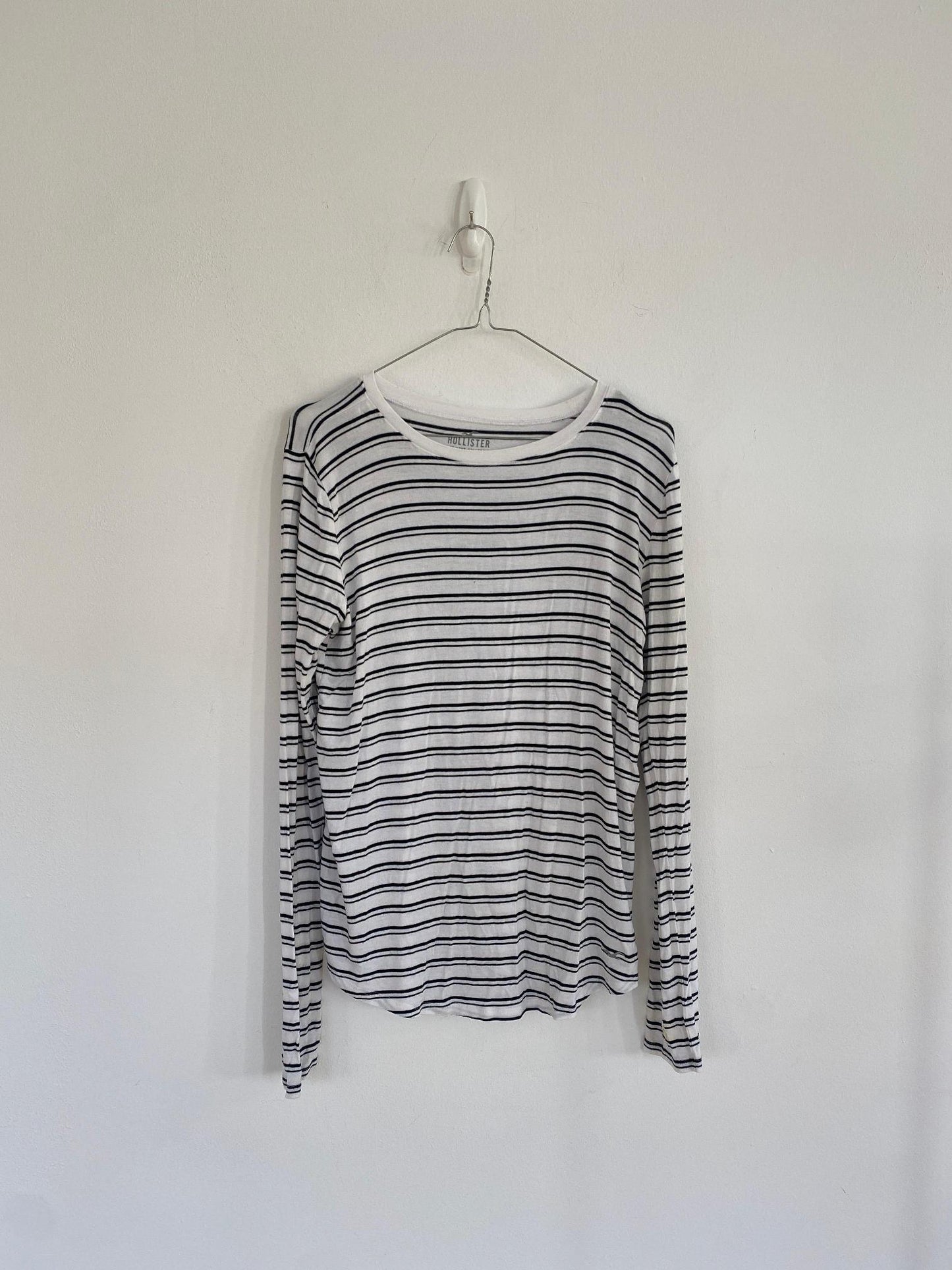 Black and white striped top, Hollister, Size S - Damaged Item Sale