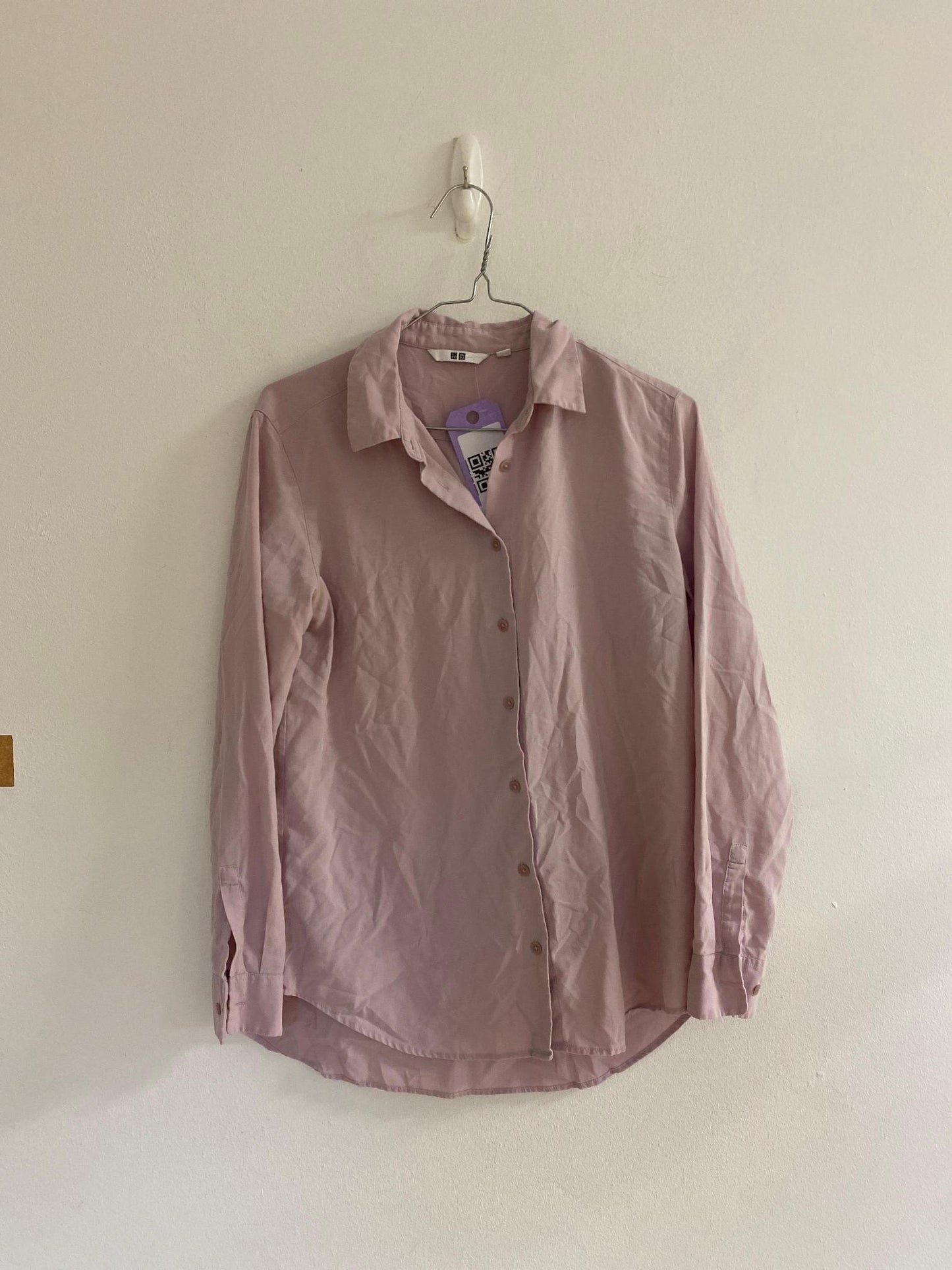 Lilac button up shirt, Uniqlo, Size XS - Damaged Item Sale