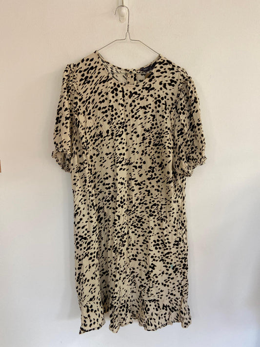 Beige Spotted Mini Dress, M&S, Size 20 - Damaged Item Sale