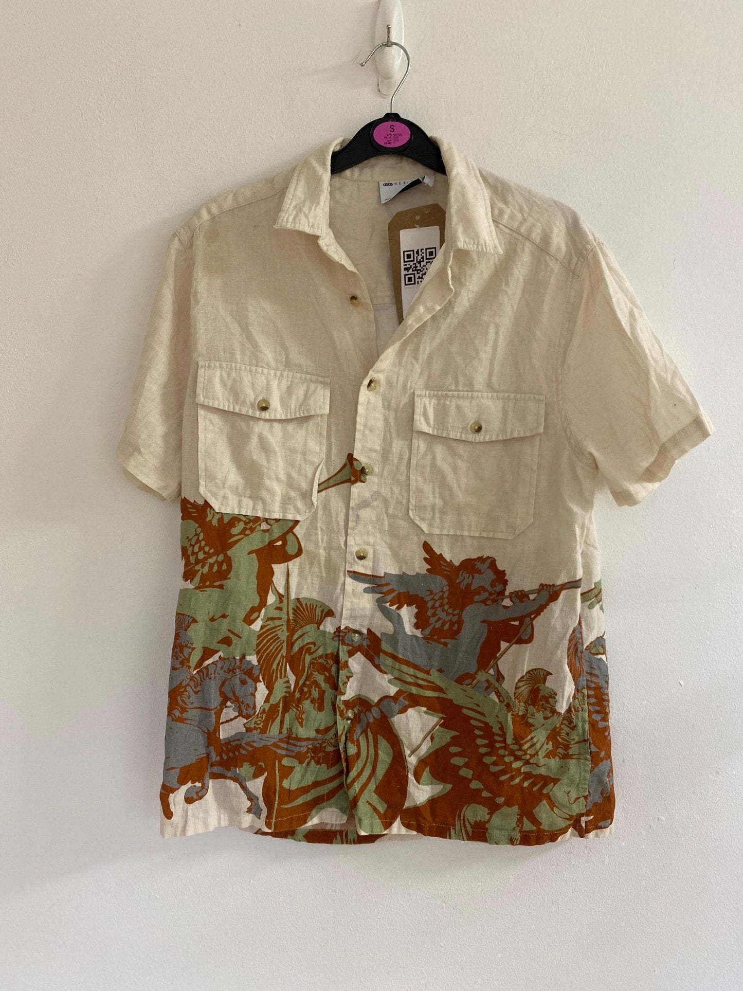 Cherub Linen Blend Shirt, ASOS, Size S, 10 - Damaged Item Sale