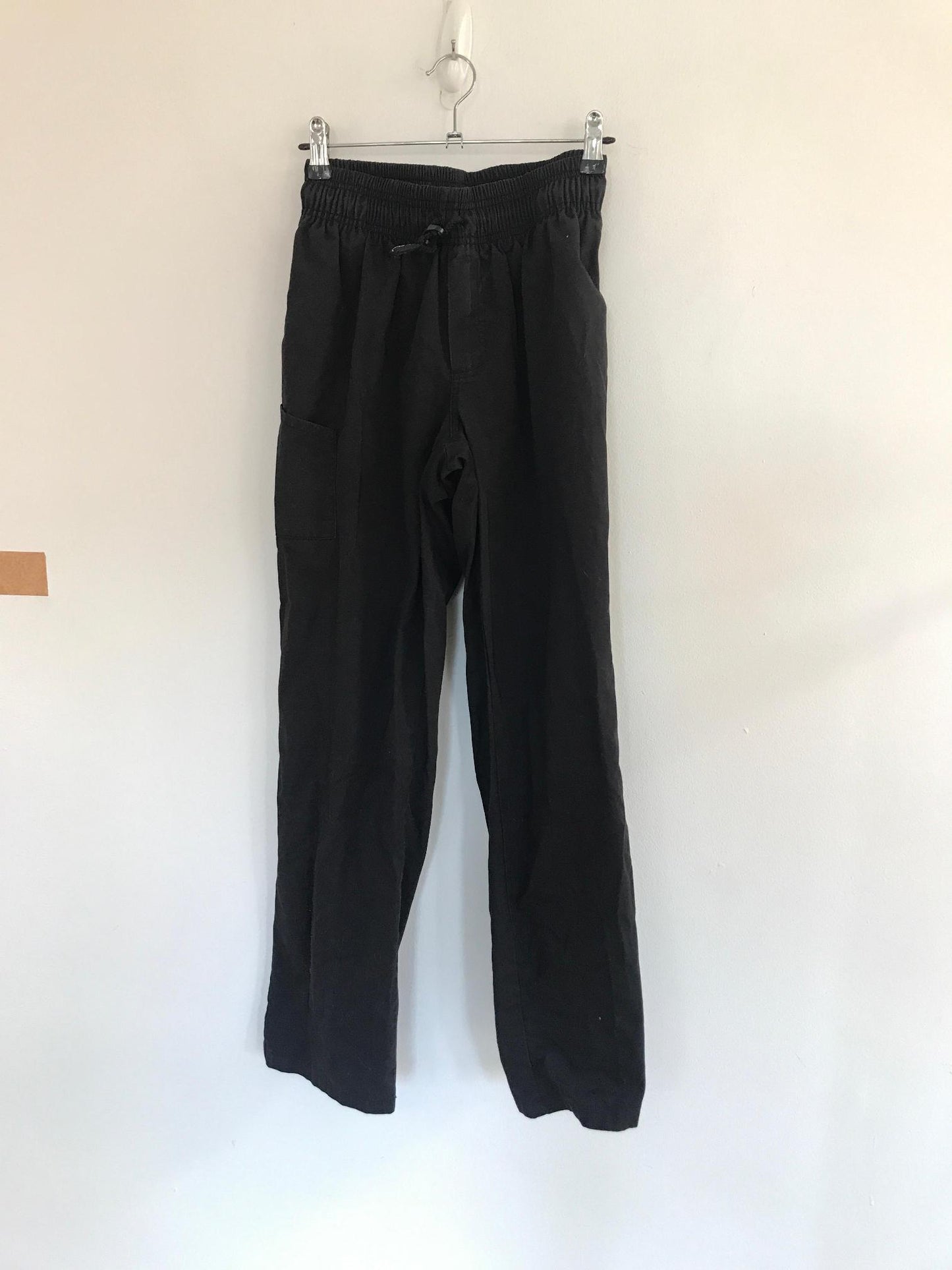 Black Utility Work Trousers- Mid Rise, Le Chef, Size 6 (-)